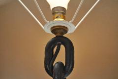 Wrought Iron Table Lamp with Chain Links France 1960s - 3227804
