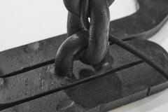 Wrought Iron Table Lamp with Chain Links France 1960s - 3227806