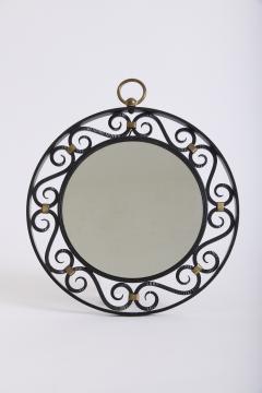 Wrought Iron and Brass Mirror - 4392036