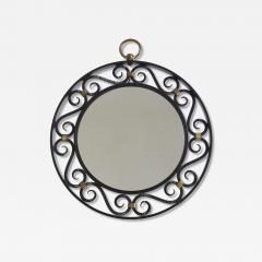 Wrought Iron and Brass Mirror - 4392200
