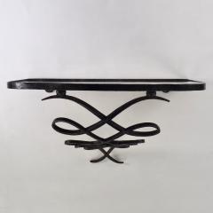 Wrought Iron and Mirrored Glass Console in the Manner of Rene Prou Circa 1940 - 1166558