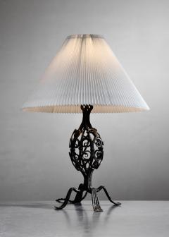 Wrought iron Austrian table lamp - 4759604