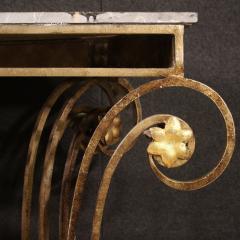 Wrought iron console with marble top from the 70s - 4235589