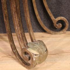 Wrought iron console with marble top from the 70s - 4235596
