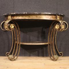 Wrought iron console with marble top from the 70s - 4235597