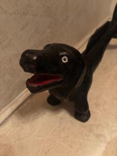 Wrought iron dachshund boot scraper - 4672093