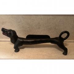 Wrought iron dachshund boot scraper - 4717093