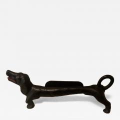 Wrought iron dachshund boot scraper - 4717113