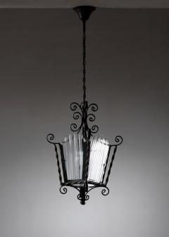 Wrought iron lantern pendant - 4691426