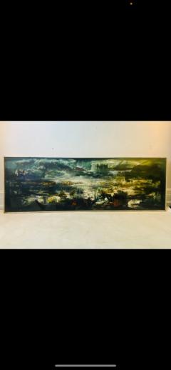 Xavier Gonzalez LARGE SCALE MODERNIST ABSTRACT PAINTING NEW JERSEY FLATS BY XAVIER GONZALEZ - 1762894