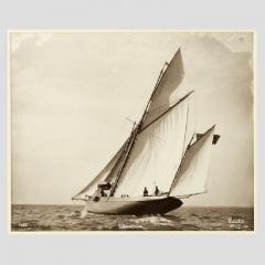 Yacht Leander early silver photographic print by Beken of Cowes - 812898