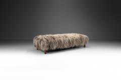 Yak Hide Daybed with Solid Wood Legs Europe ca 1950s - 2752652