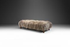 Yak Hide Daybed with Solid Wood Legs Europe ca 1950s - 2752654