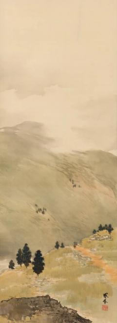 Yamamoto Shunkyo Oncoming Rain in a Mountain Valley 1920s - 4703876