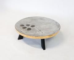 Yann Dessauvages Contemporary Modern Coffee Table by Yann Dessauvages in Brass Stone - 3015541