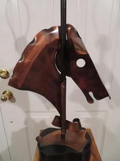 Yasha Heifetz Handsome Copper Heifetz Horse Head Lamp Midcentury Danish Modern - 1534524