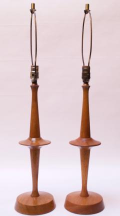 Yasha Heifetz Pair of Modernist Maple Table Lamps by Yasha Heifetz - 1679276