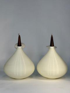 Yasha Heifetz Pair of pendant lights by Yasha Heifetz for The Heifetz Company c 1950s - 4265088