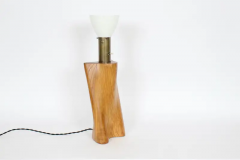 Yasha Heifetz Yasha Heifetz Biomorphic Ash Table Lamp with Milk Glass Shade 1940s - 2875258