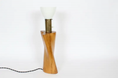 Yasha Heifetz Yasha Heifetz Biomorphic Ash Table Lamp with Milk Glass Shade 1940s - 2875259