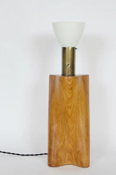 Yasha Heifetz Yasha Heifetz Biomorphic Ash Table Lamp with Milk Glass Shade 1940s - 2875267