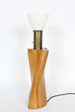 Yasha Heifetz Yasha Heifetz Biomorphic Ash Table Lamp with Milk Glass Shade 1940s - 2875273
