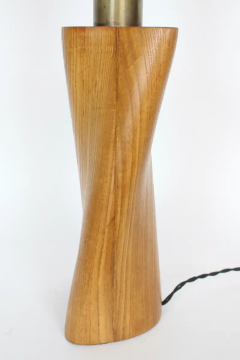 Yasha Heifetz Yasha Heifetz Biomorphic Ash Table Lamp with Milk Glass Shade 1940s - 2875280