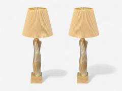 Yasha Heifetz Yasha Heifetz Style Ceramic Abstract Table Lamps USA 1960s - 4313256