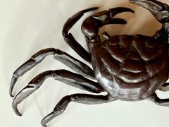 Yasunosuke VI Ryubundo Japanese Bronze Articulated Crab Okimono Meiji by Yasunosuke Ryubundo VI - 4531808