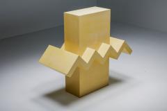 Yellow Abstract Post Modern Sculpture 1989 - 2725177