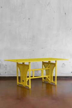 Yellow Console With Flip Top Lacquered Series - 3707613