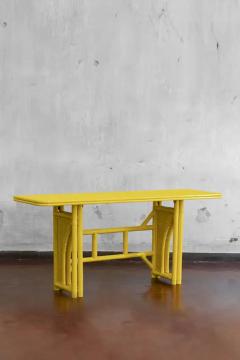 Yellow Console With Flip Top Lacquered Series - 3707642