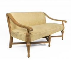 Yellow Floral Maple Settee - 1378866