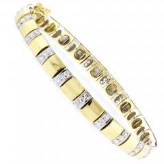 Yellow Gold and Diamond Italian Bracelet - 4615851