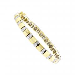 Yellow Gold and Diamond Italian Bracelet - 4616136