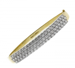 Yellow Gold and Platinum Diamond Bracelet - 3936208