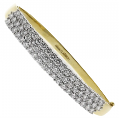 Yellow Gold and Platinum Diamond Bracelet - 3936210