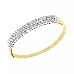 Yellow Gold and Platinum Diamond Bracelet - 3940209