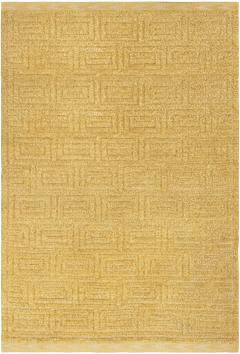 Yellow Midcentury Modern Swedish Half Pile Rug Designed by Elsa Gullberg - 2441801