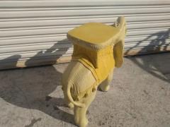 Yellow Resin Elephant Garden Stool - 3870818