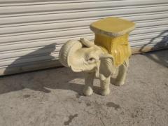 Yellow Resin Elephant Garden Stool - 3870820