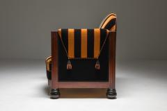 Yellow and Black velvet Art Deco club chair 1930s - 1638275