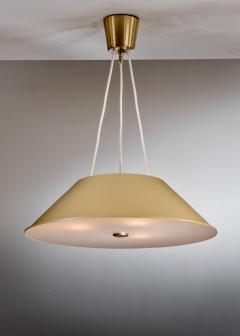 Yellow metal and glass pendant - 4204668