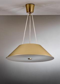 Yellow metal and glass pendant - 4204669