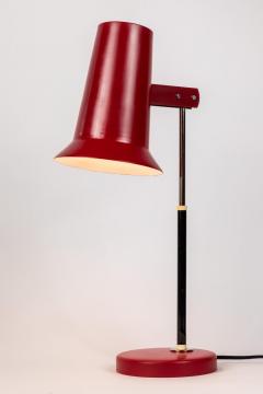 Yki Nummi Pair of 1950s Yki Nummi Red Table Lamps for Orno - 983401