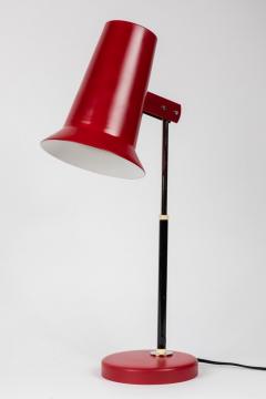 Yki Nummi Pair of 1950s Yki Nummi Red Table Lamps for Orno - 983407