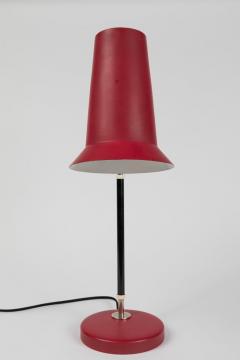 Yki Nummi Pair of 1950s Yki Nummi Red Table Lamps for Orno - 1063408