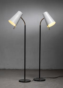 Yki Nummi Pair of Yki Nummi floor lamps for Orno - 4608161