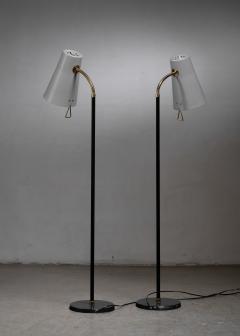 Yki Nummi Pair of Yki Nummi floor lamps for Orno - 4608164