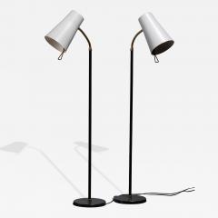 Yki Nummi Pair of Yki Nummi floor lamps for Orno - 4608569